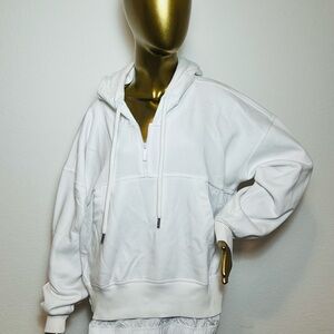 Stella McCartney Addidas White Half-Zip Hoodie NWT